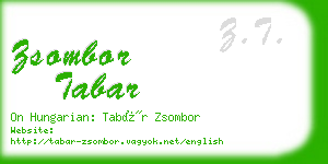 zsombor tabar business card